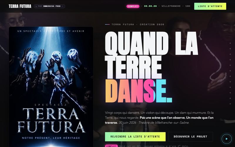 Site du spectacle Terra Futura